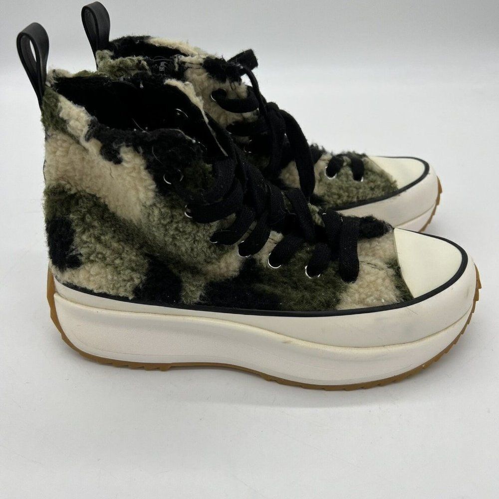 Steve Madden Shaft-F - Womens 7.5 Camouflage Platform Sneakers